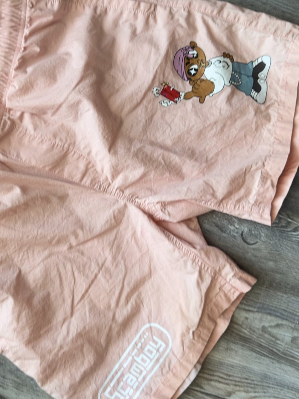 Pink Graphic Swim Trunks Size 32